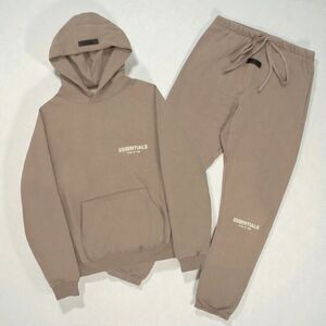 NEW Fear of God Essentials Set Hoodie & Cuffed Sweats Desert Taupe